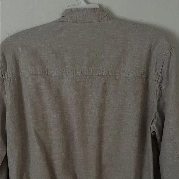 Like New! Banana Republic Linen-Blend Bomber Jacket in Sand in Size M